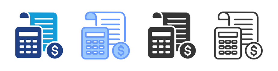 Poster - Account Payable icon set multiple style collection
