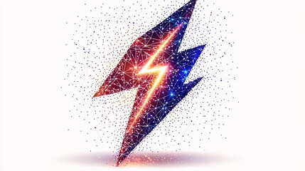 Fototapete - Abstract Lightning Bolt: Energy, Power, and Innovation