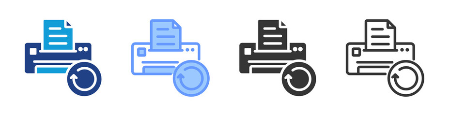 Poster - Reprint icon set multiple style collection