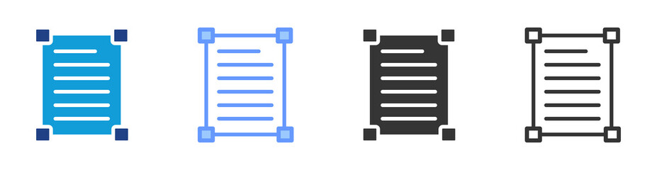 Poster - Typography icon set multiple style collection