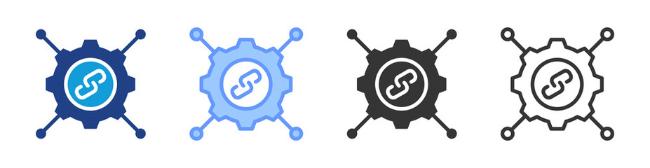 Poster - Distribution Channel icon set multiple style collection