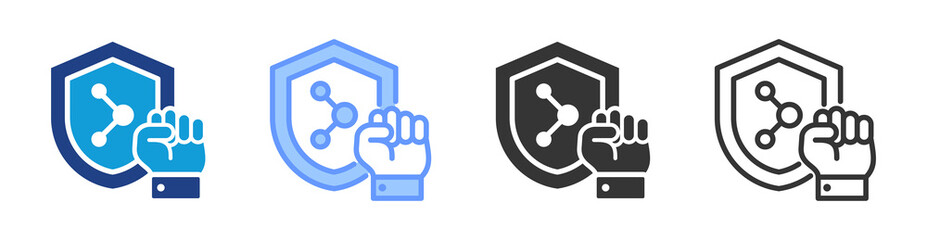 Poster - Subsidiary Right icon set multiple style collection