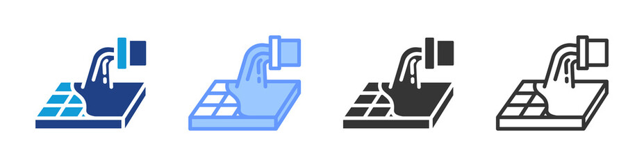 Poster - Concrete icon set multiple style collection