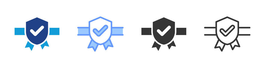 Poster - Warranty icon set multiple style collection