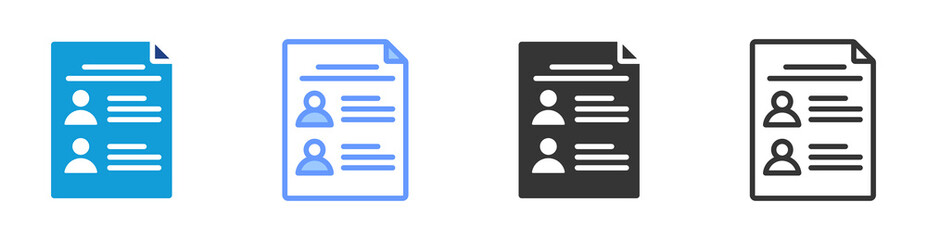 Poster - Shortlist icon set multiple style collection