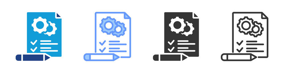 Poster - Aptitude Test icon set multiple style collection