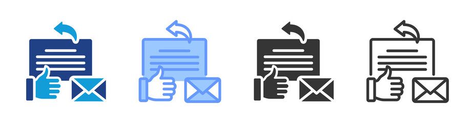 Poster - Feedback icon set multiple style collection