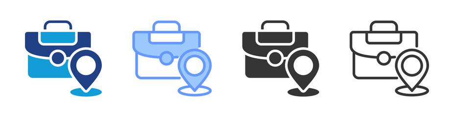 Poster - Job Position icon set multiple style collection