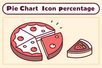 Aufkleber - Cute Pie Chart Icon Vector Illustration For Data Visualization And Statistics