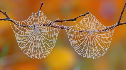 spider web in the morning dew