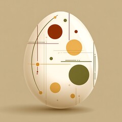 Poster - Abstract Easter Egg Illustration Celebrating Spring Holiday With Artistic Flair.