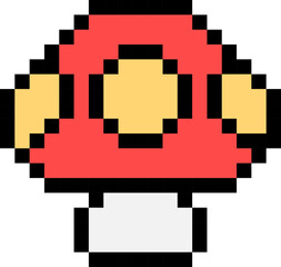 Poster - Game Icon Pixel Style Element Set