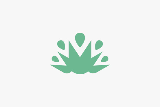 flower abstract symetric minimalist luxury logo