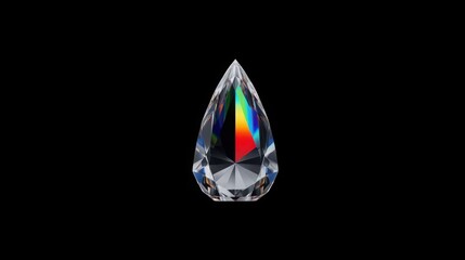 Poster - Iridescent rainbow colored diamond illuminating e-wallet interface with neon effects in a futuristic setting