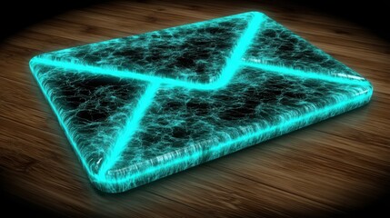 Fototapete - Computer displaying a dynamic blue pattern reflecting modern technology and digital innovation in everyday life