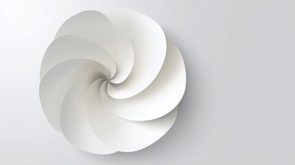 Poster - Artistic white spiral object captured in a dynamic pose creating a stunning visual effect of movement and flow