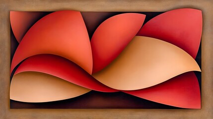 Poster - Dynamic abstract waves digital art colorful design modern environment close-up viewpoint
