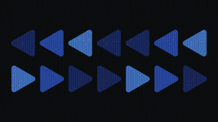 Fototapete - Abstract Arrow Electronic Speed Lines on Blue Technology Background,comic and Motion concept design,vector.