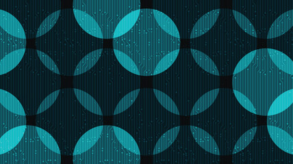Fototapete - Abstract Digital Circle Technology Background,comic and Motion concept design,vector.
