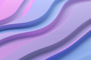 Fototapete - A modern abstract background featuring smooth 3D layers in gradient blue and purple tones, stacked and flowing in a wave-like formation, soft shadows adding depth and elegance