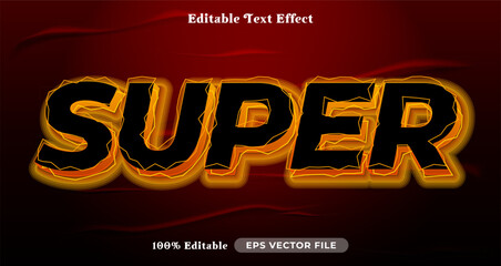 Poster - Super 3d logo template editable text effect style