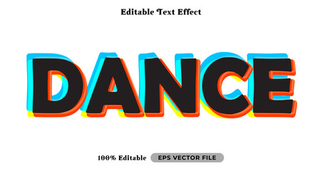 Poster - Dance 3d logo template editable text effect style