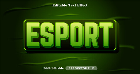 Poster - esport 3d logo template editable text effect style