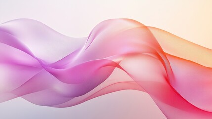 Poster - a flowing abstract design featuring soft waves in pink and purple hues, creating a serene and dreamy