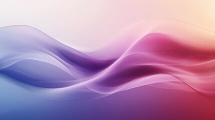 Poster - abstract waves of soft colors blend seamlessly, creating a serene and soothing visual effect, perfec