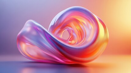 Poster - a vibrant, abstract sculpture with flowing shapes and colors, creating a dynamic visual effect again