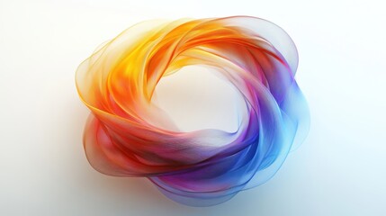Poster - a vibrant, swirling design featuring flowing colors of orange, blue, and purple, creating a mesmeriz
