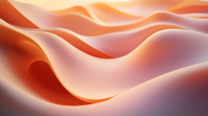 Poster - a close-up view of soft, undulating fabric displaying gentle curves and a warm color palette, creati