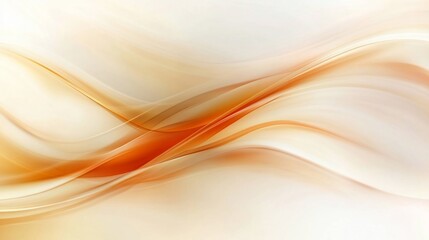 Aufkleber - Abstract flowing golden lines on a light beige background for designs