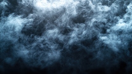 Poster - a swirling mass of dark smoke or fog creates an atmospheric and mysterious backdrop, emphasizing tex
