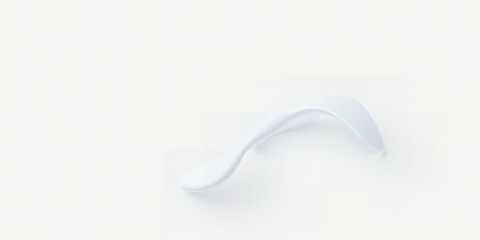 Poster - Abstract White Curved Shape Design Element on White Background Perfect for Modern Minimalist Designs
