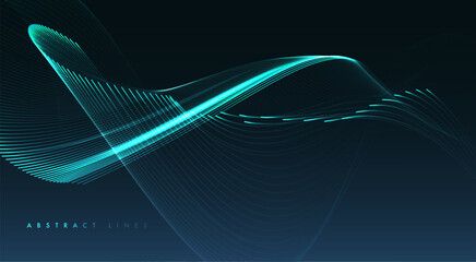 Poster - abstract colored dynamic waves. modern abstract cover. colorful curve lines. graphic concept for you