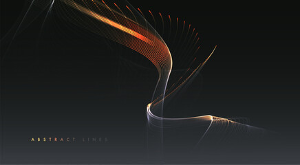Poster - abstract colored dynamic waves. modern abstract cover. colorful curve lines. graphic concept for you