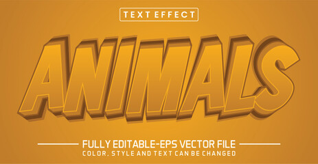 Poster - Animals font Text effect editable