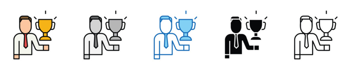 Poster - Achievement Icons Set – Editable Vector Icons in Multiple Styles