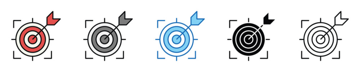 Aufkleber - Focused Icons Set – Editable Vector Icons in Multiple Styles