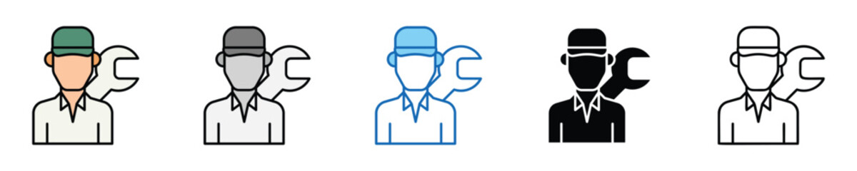 Poster - Help Icons Set – Editable Vector Icons in Multiple Styles