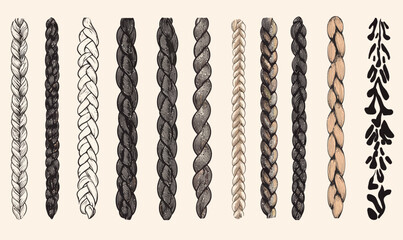Poster - Braided Rope Patterns: Knitted Seamless Frame Elements for Minimalist Design