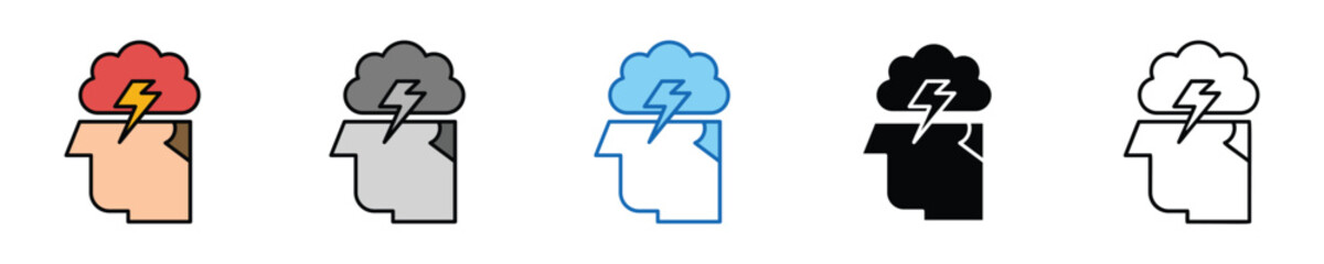 Fototapete - Idea Icons Set – Editable Vector Icons in Multiple Styles
