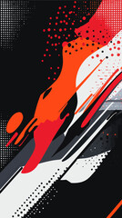 Poster - Dynamic Abstract Geometric Vector Design for Sportswear and T-Shirts