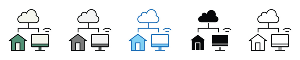 Fototapete - Iot Icons Set – Editable Vector Icons in Multiple Styles