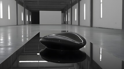 Poster - Contemporary gallery abstract sculptures in a minimalist setting