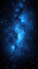 Wall Mural - a radiant, blue nebula swirls amidst countless stars, illuminating the vast expanse of space