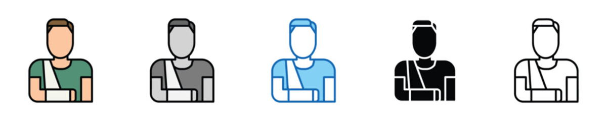 Poster - Patient Icons Set – Editable Vector Icons in Multiple Styles