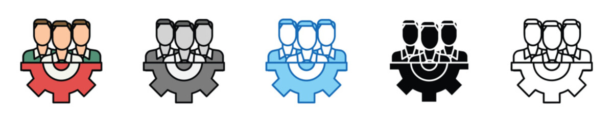 Poster - Resources Icons Set – Editable Vector Icons in Multiple Styles