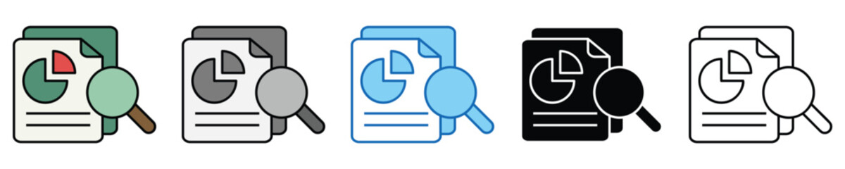 Poster - Results Icons Set – Editable Vector Icons in Multiple Styles